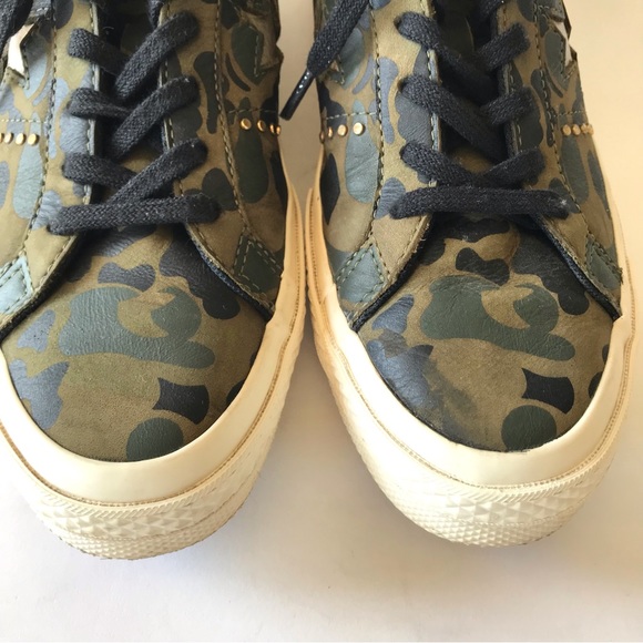 Converse All Star Chuck Taylor Camo Leather Unisex Sneakers Men’s 5 Women’s 7 - Picture 5 of 13